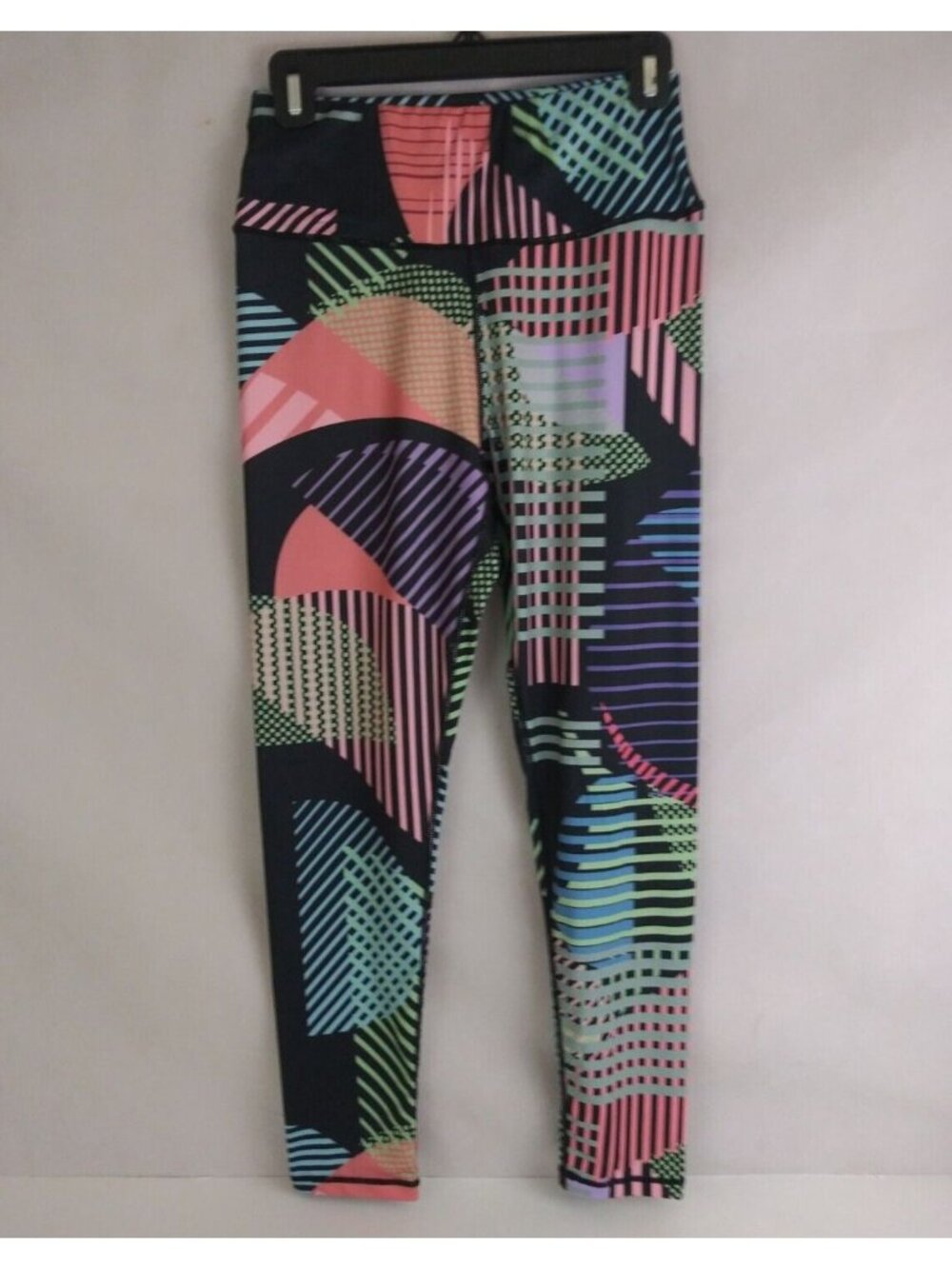 SheIn Women's Bright Colorful Leggings With Geometric Designs Size Medium